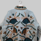Flower thick Jute Suzani jacket