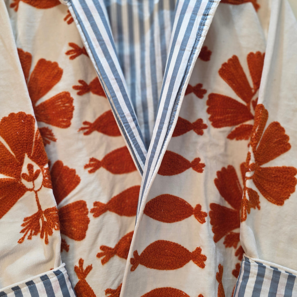 Dancing Birds Velvet Suzani jacket