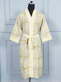 Handblock printed Bathrobe
