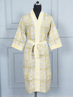 Handblock printed Bathrobe