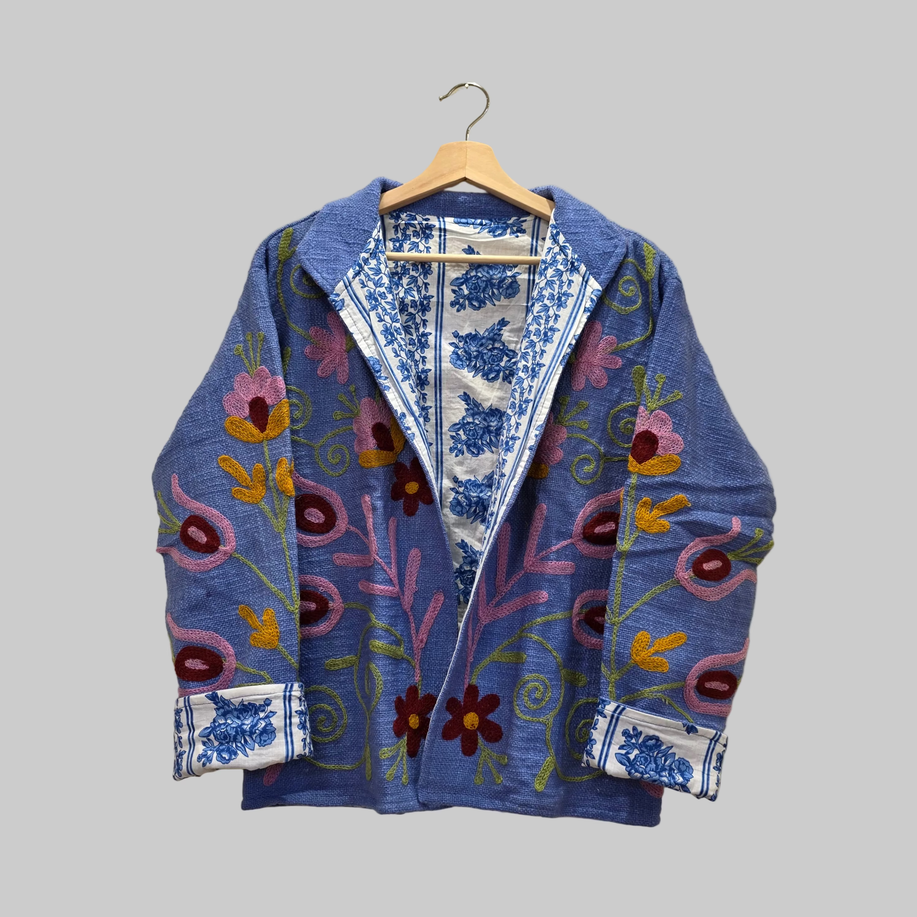 Parrot Jute Suzani jacket
