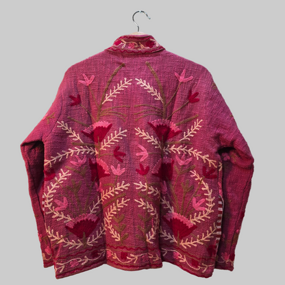 Flower Jute Suzani jacket