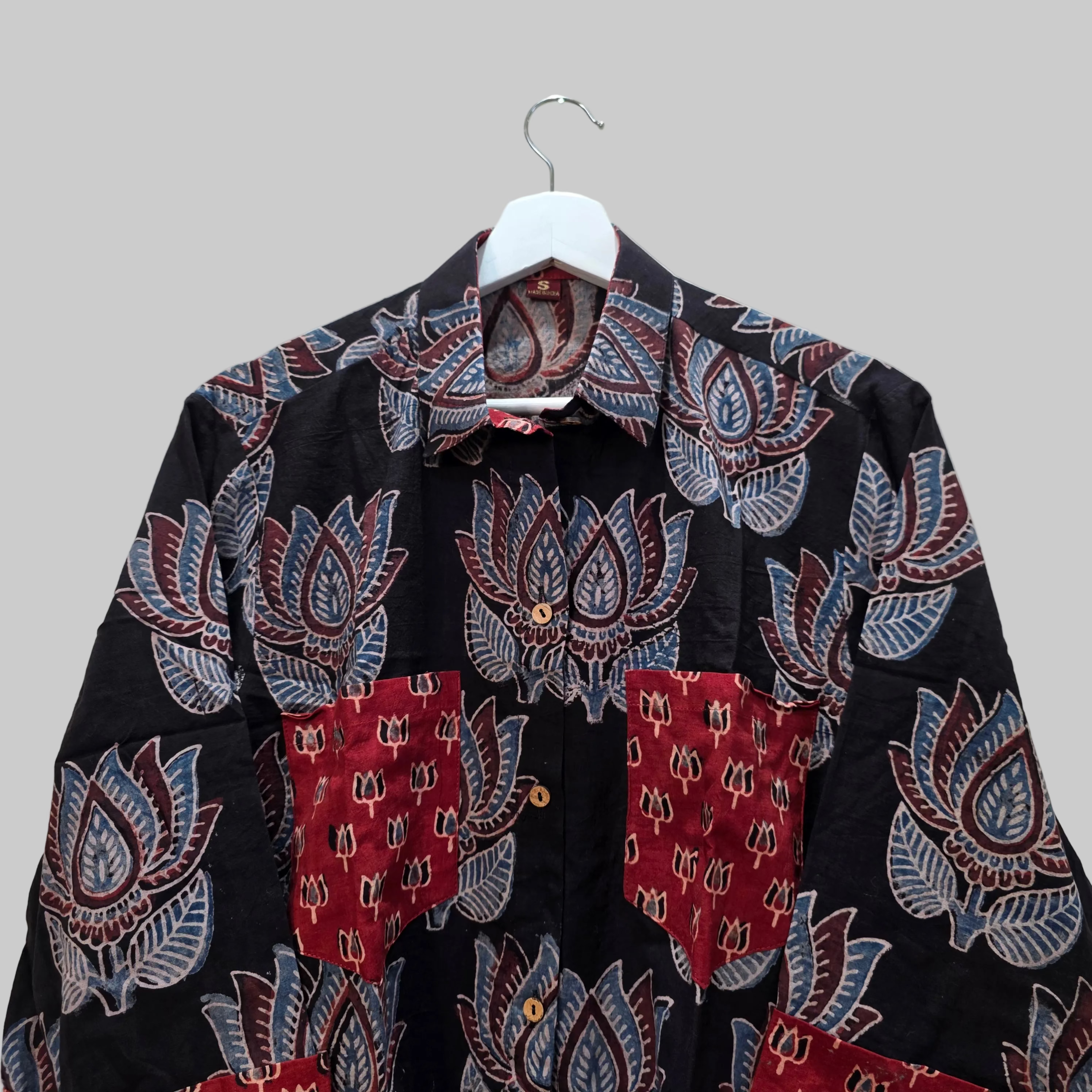 Handblock printed cotton shirt