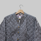 Handblock printed reversible jacket