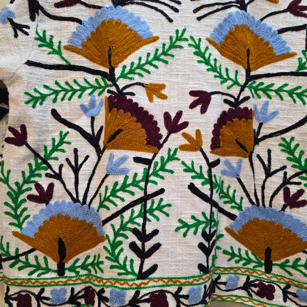 Flower Jute Suzani jacket