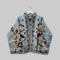 Flower thick Jute Suzani jacket
