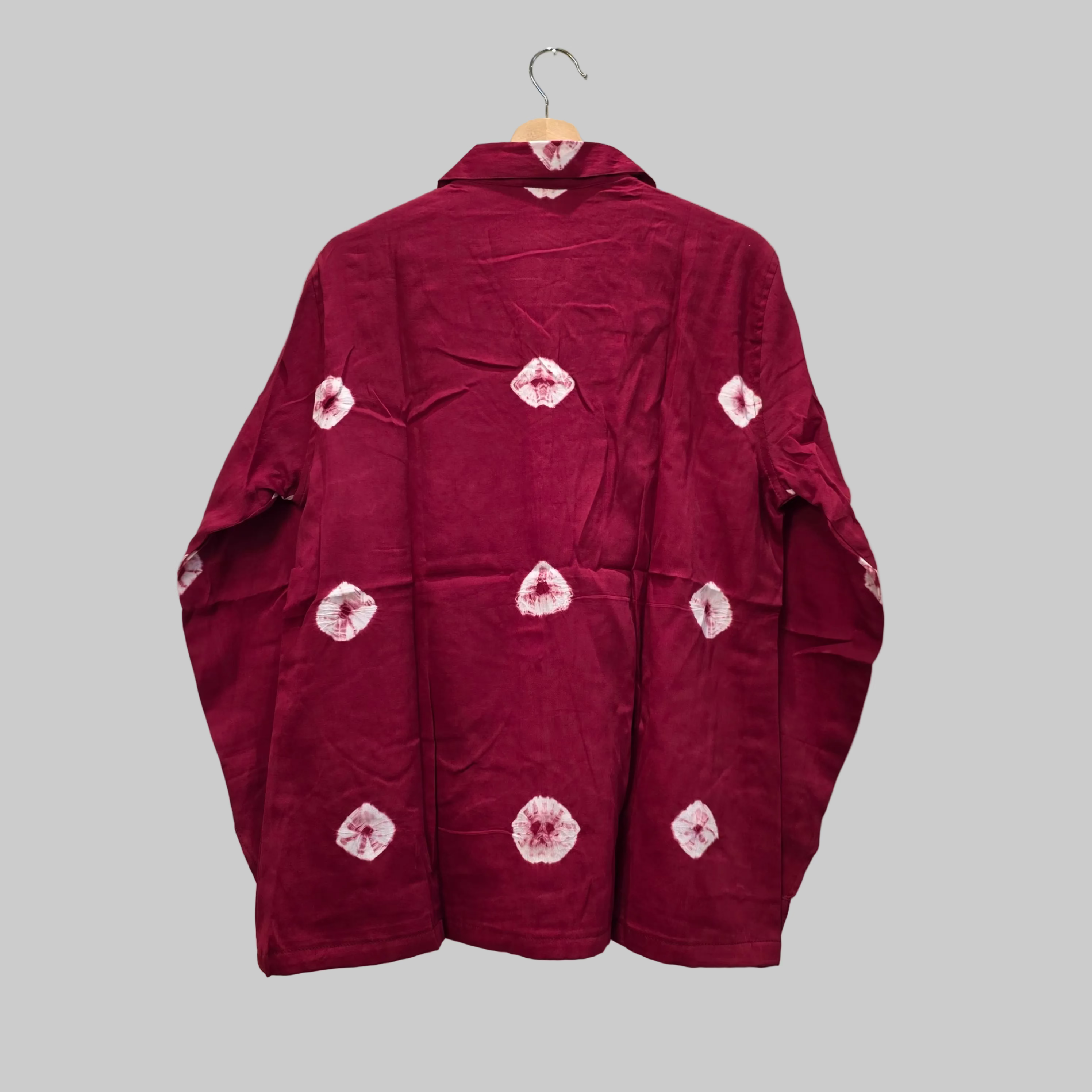 Red Peacock Bandhani Shirt