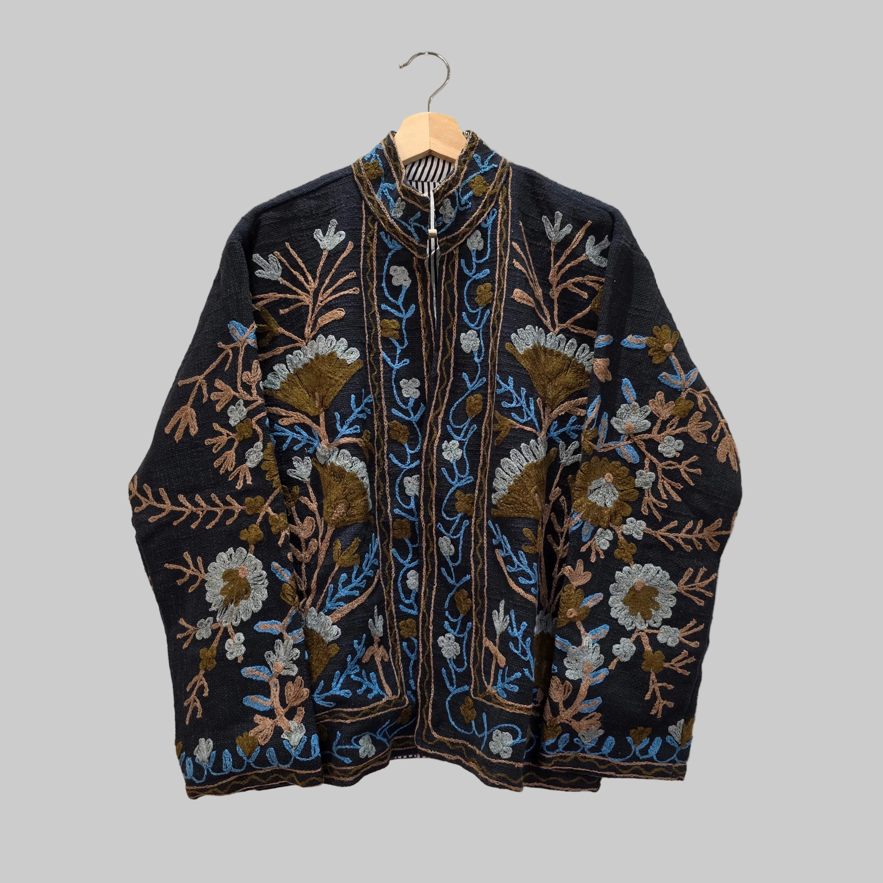 Flower Jute Suzani jacket