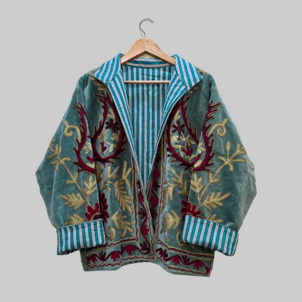 Mango Velvet Suzani jacket