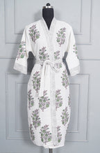 Handblock printed Bathrobe