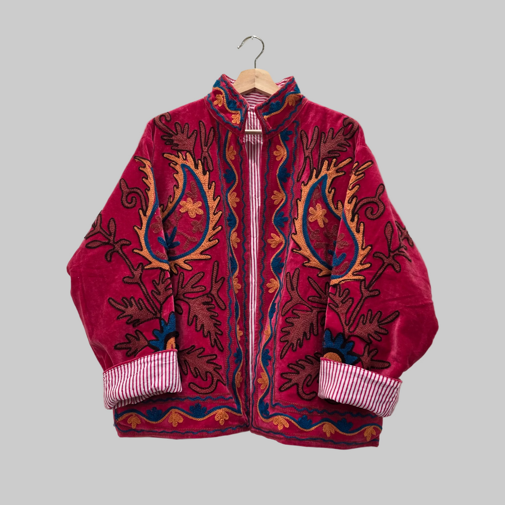Mango Velvet Suzani jacket