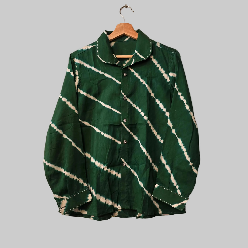 Green Lehariya(waves) Shirt
