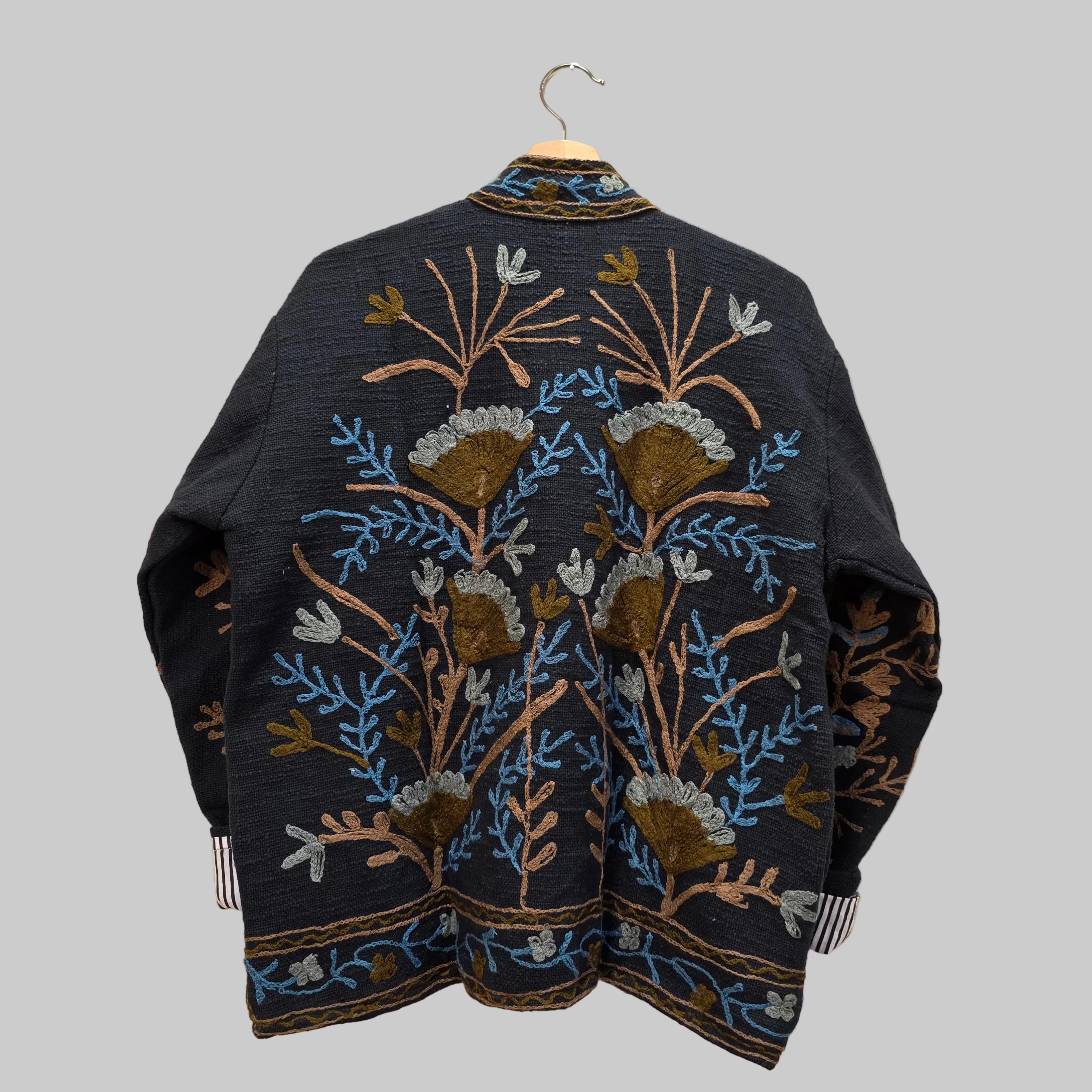 Flower Jute Suzani jacket