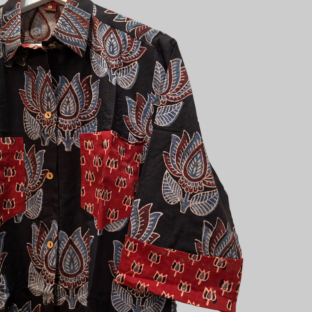 Handblock printed cotton shirt