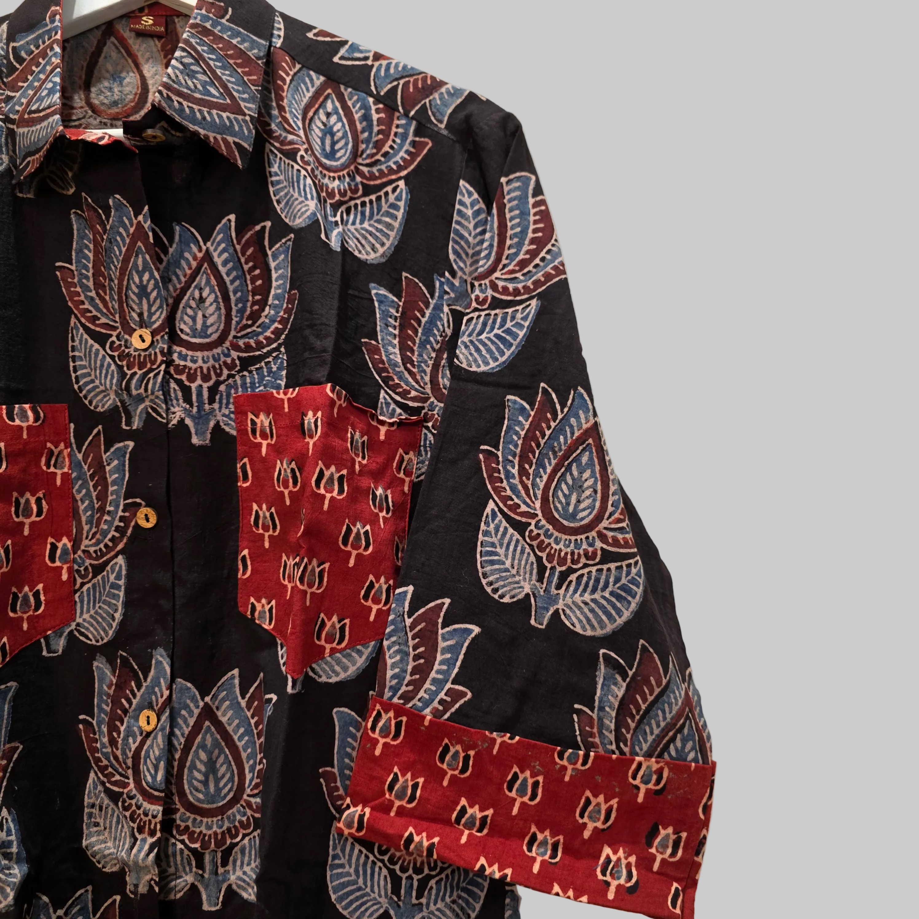 Handblock printed cotton shirt