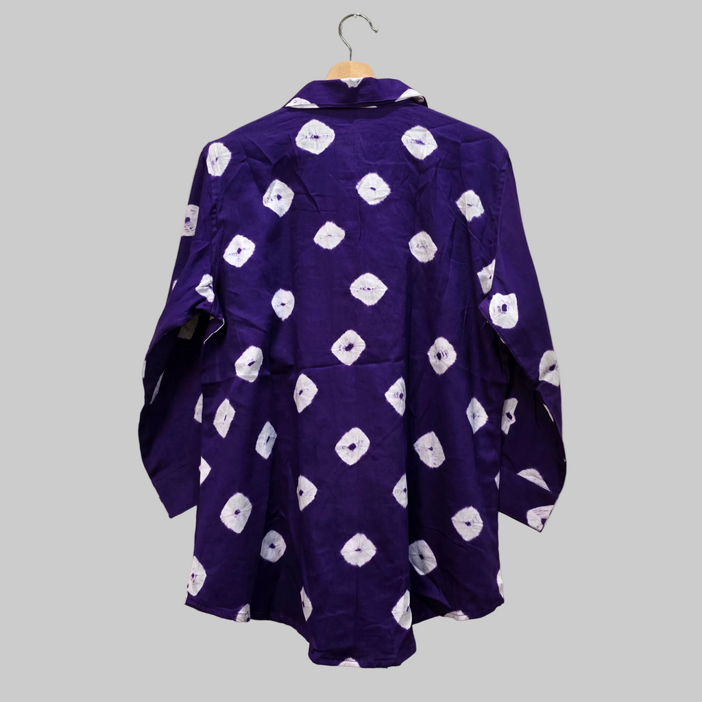 Purple half mandala blouse