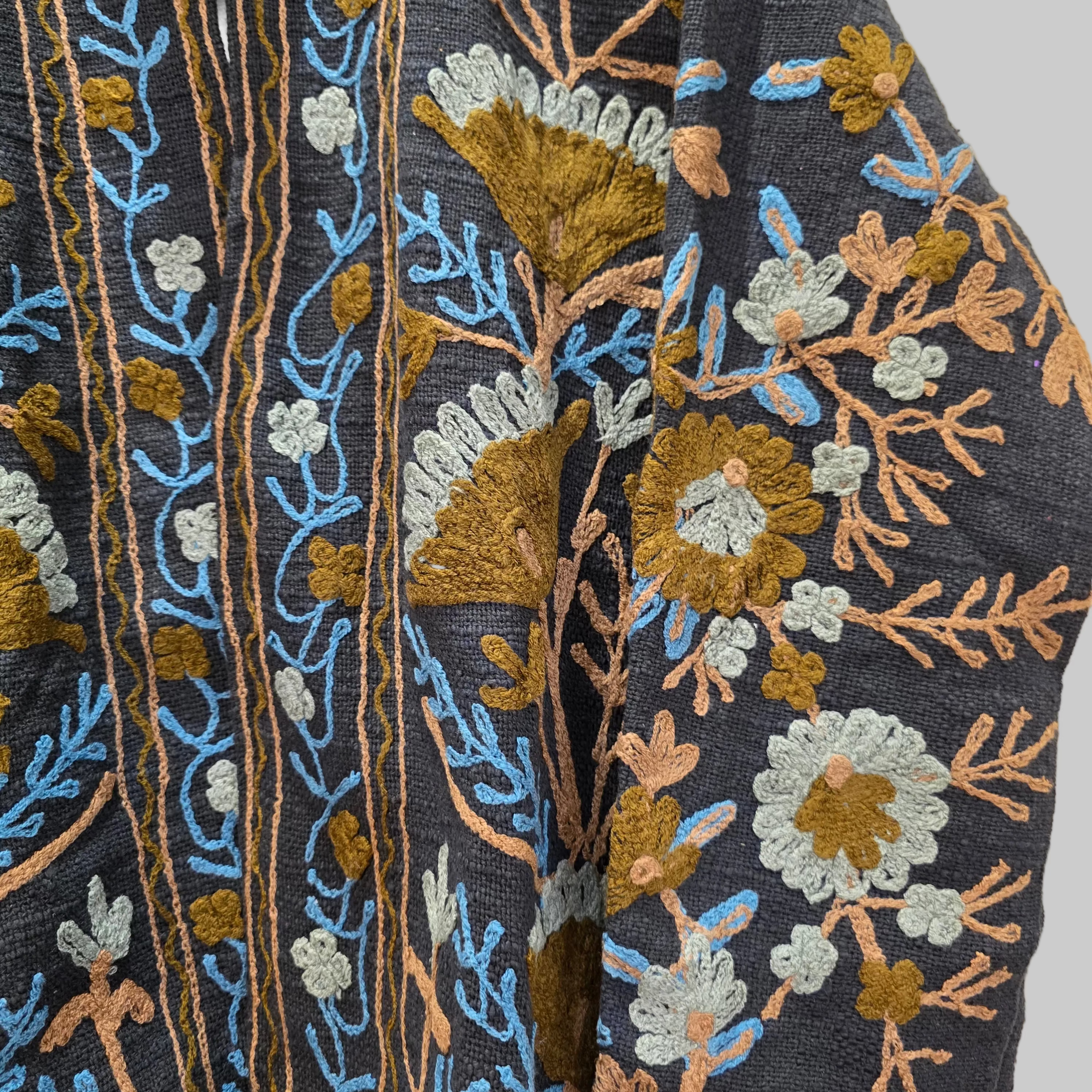 Flower Jute Suzani jacket