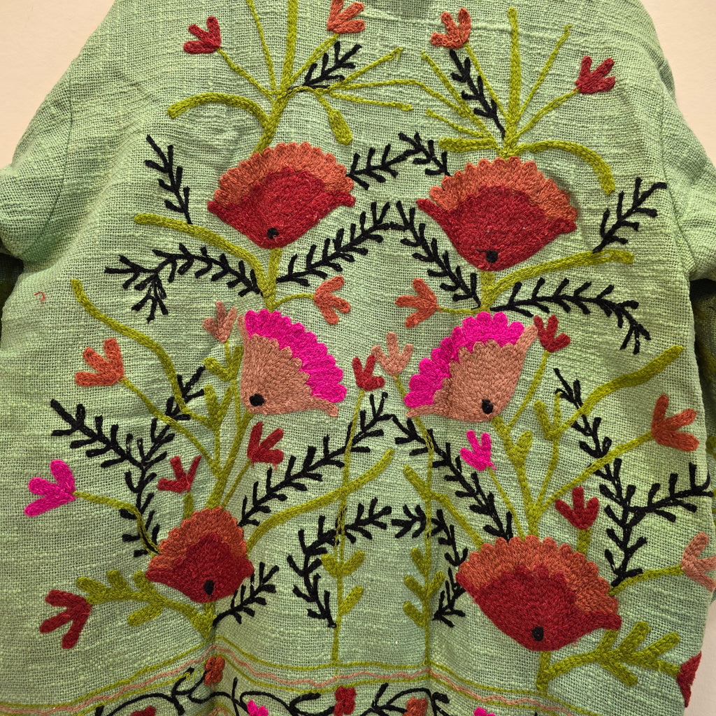 Flower Jute Suzani jacket