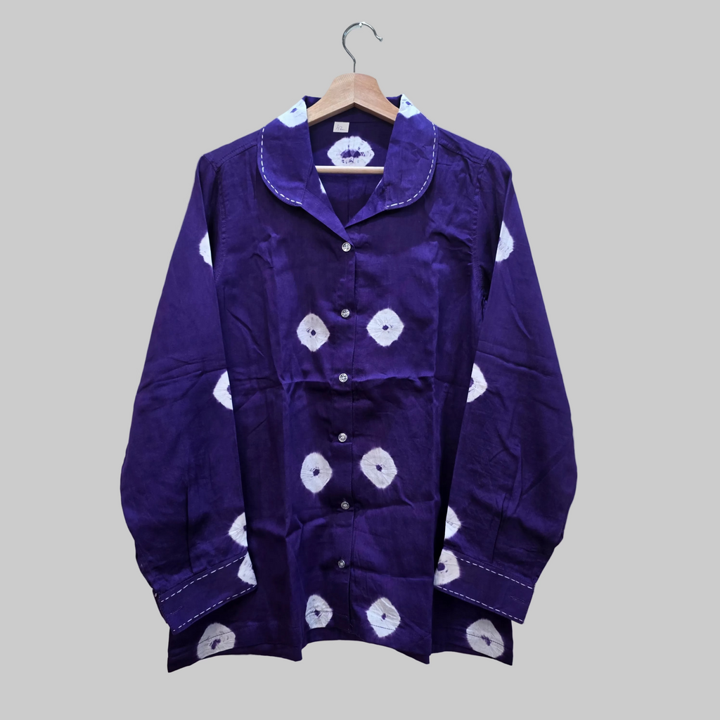 Purple Bandhani Shirt