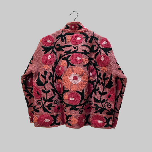 Pomegranate Jute Suzani jacket