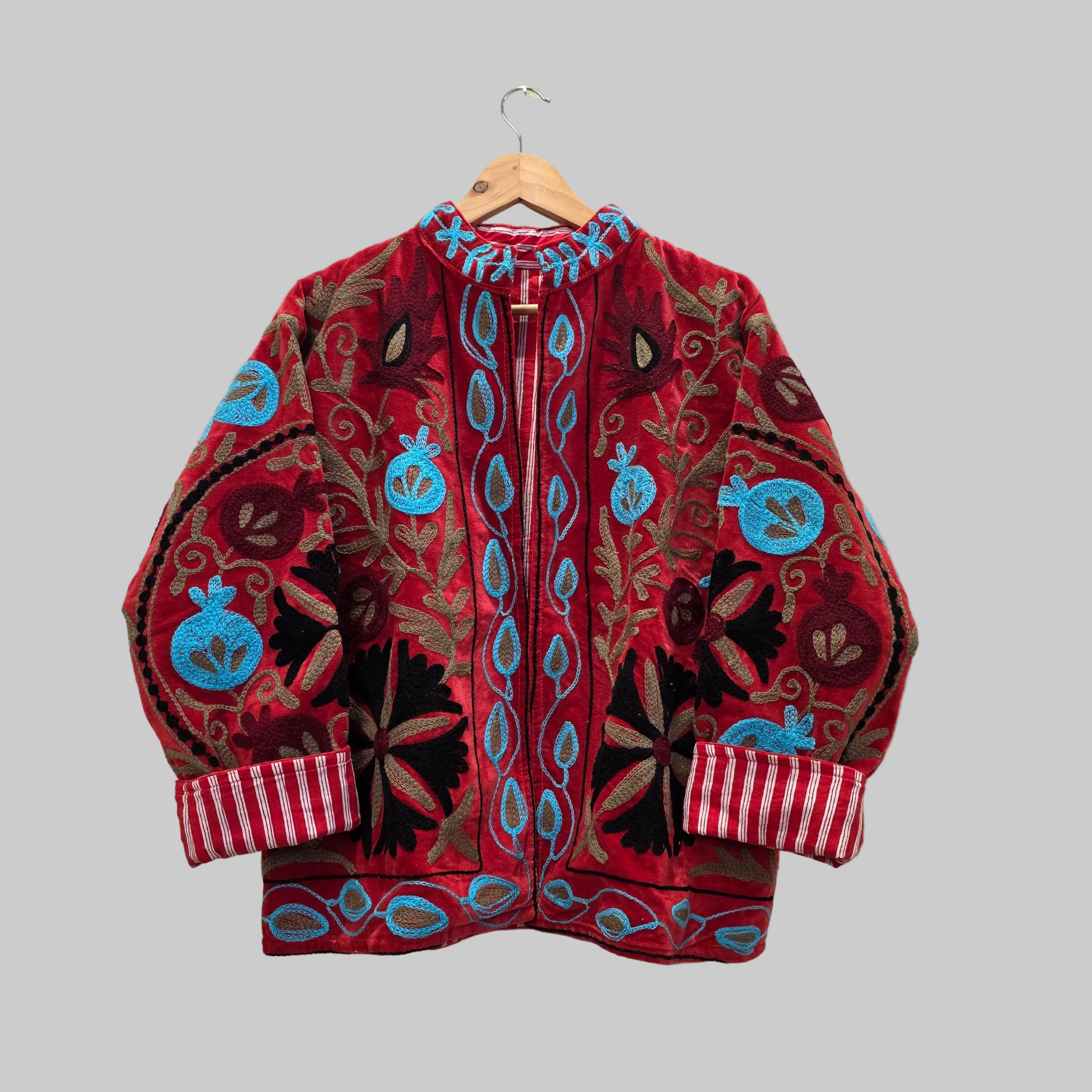 Pomegranate Velvet Suzani jacket