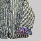 Handblock printed reversible jacket