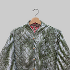 Handblock printed reversible jacket