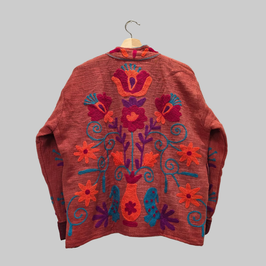 Parrot Jute Suzani jacket