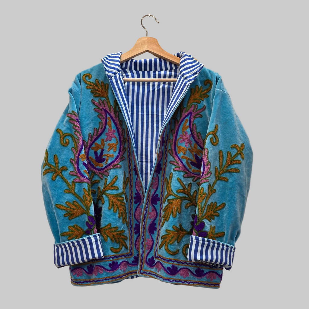 Mango Velvet Suzani jacket