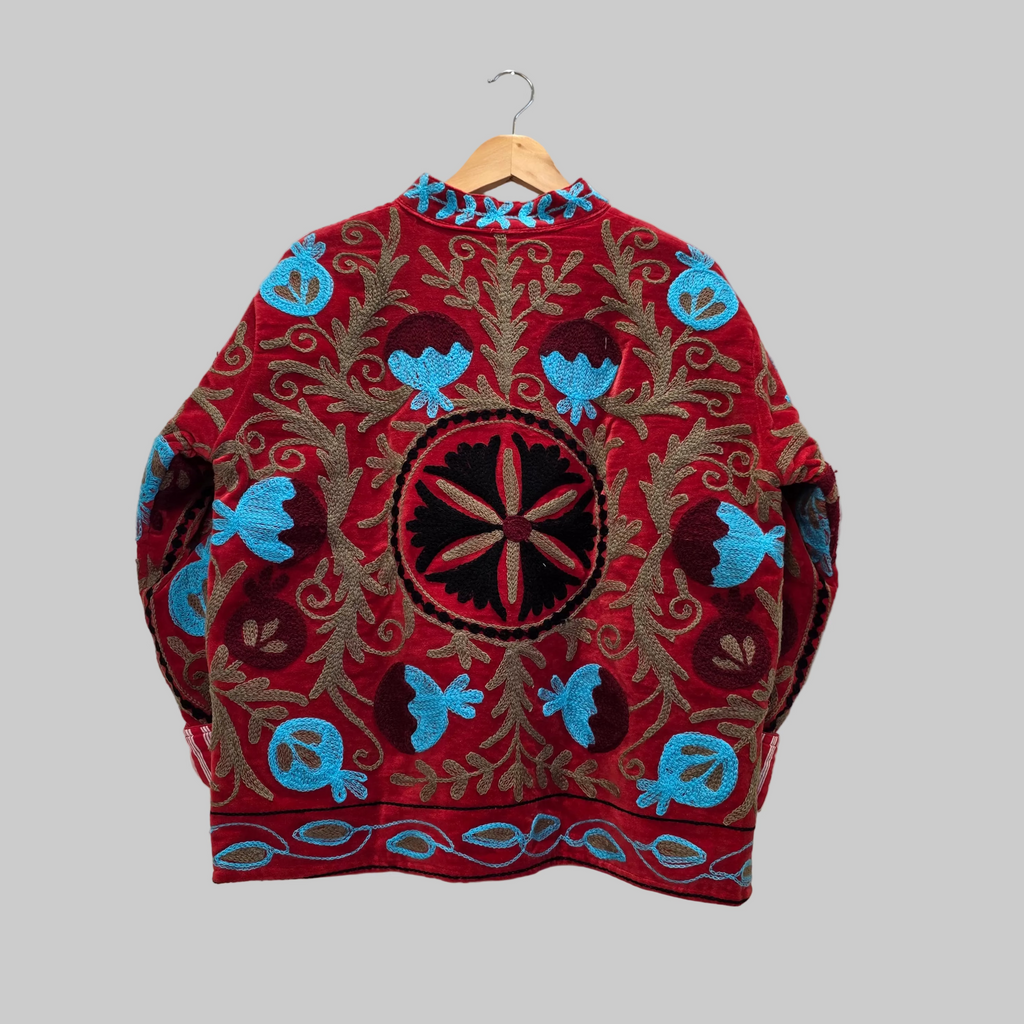 Pomegranate Velvet Suzani jacket