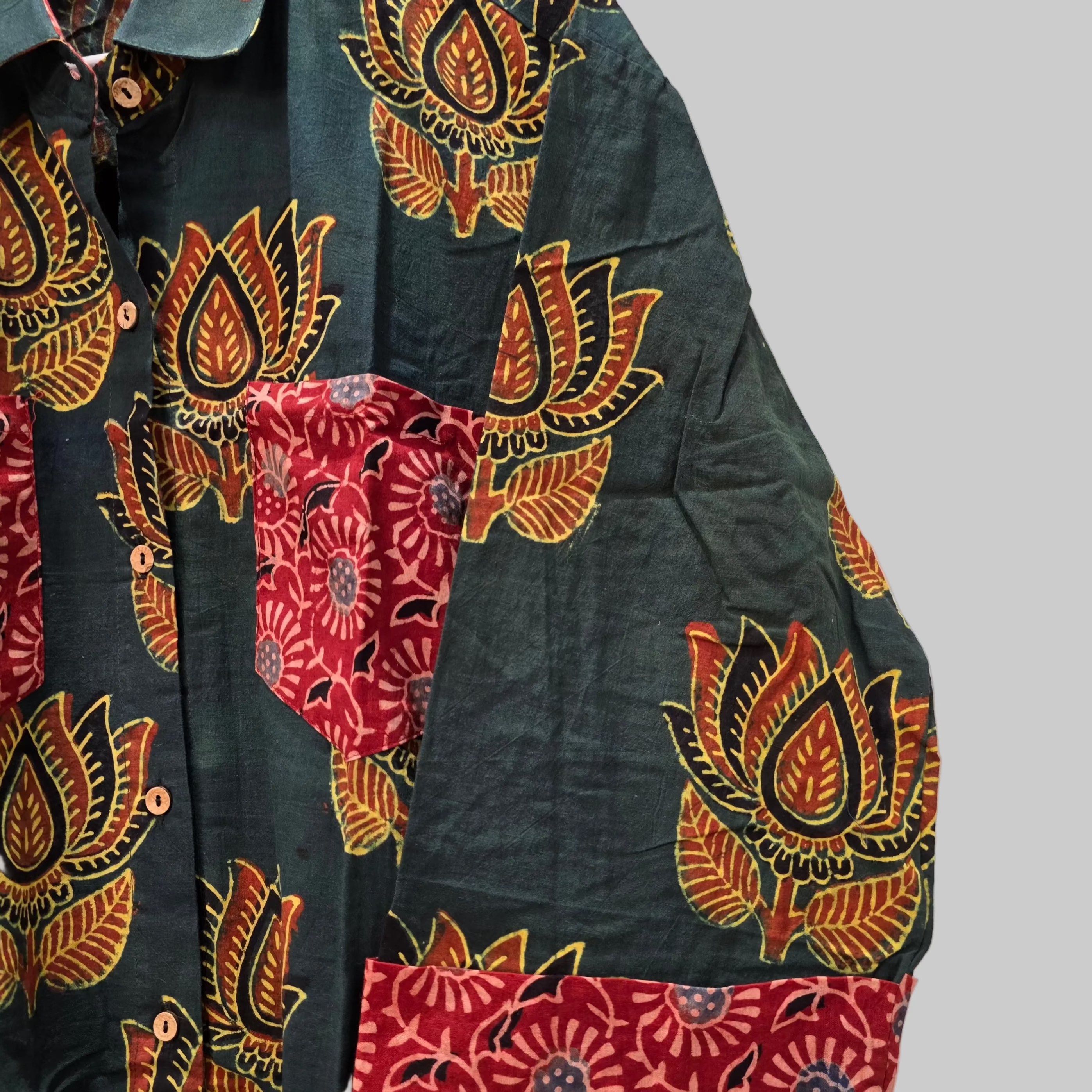 Handblock printed cotton shirt