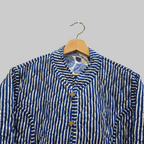 Handblock printed reversible jacket