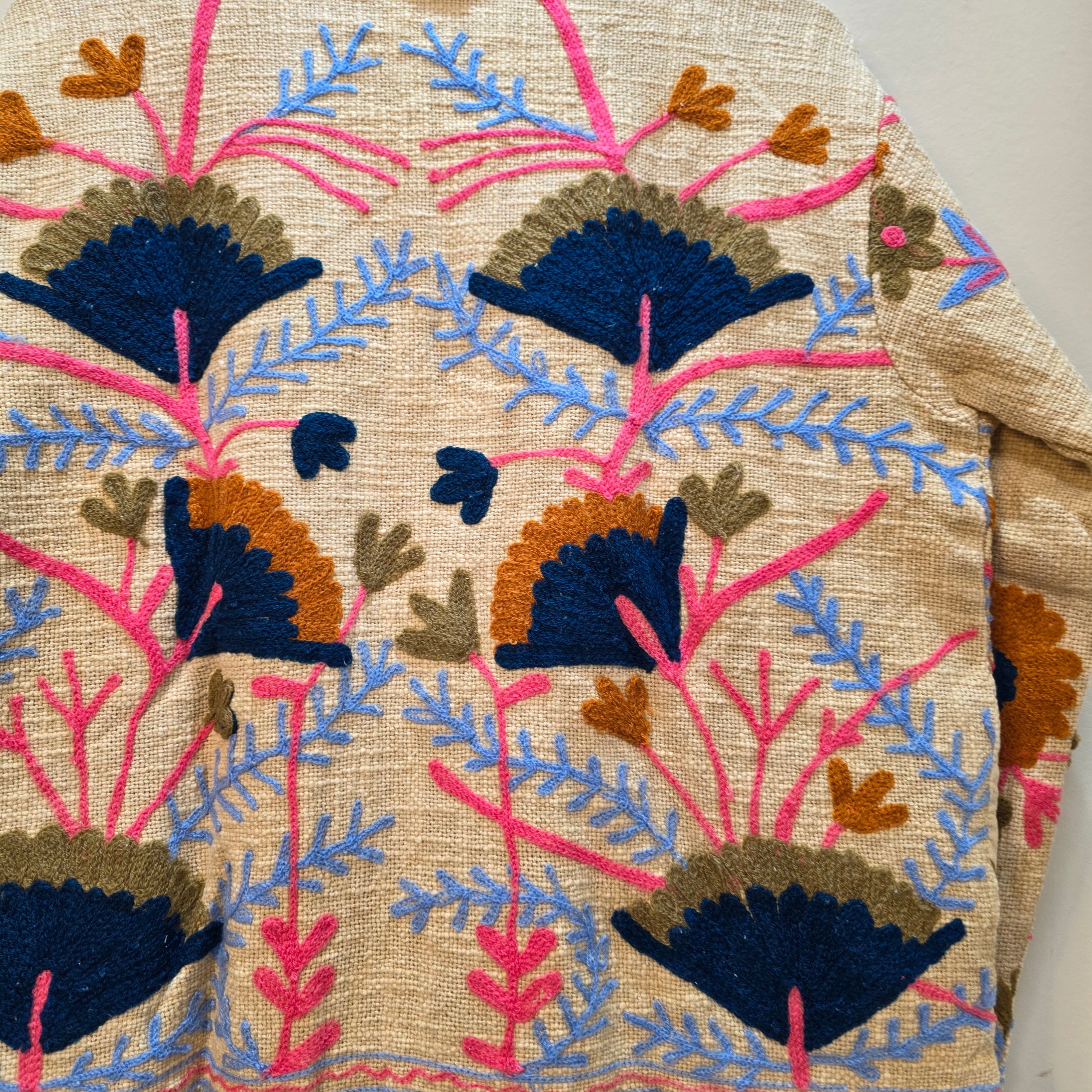 Flower Jute Suzani jacket