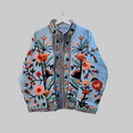 Flower Jute Suzani jacket
