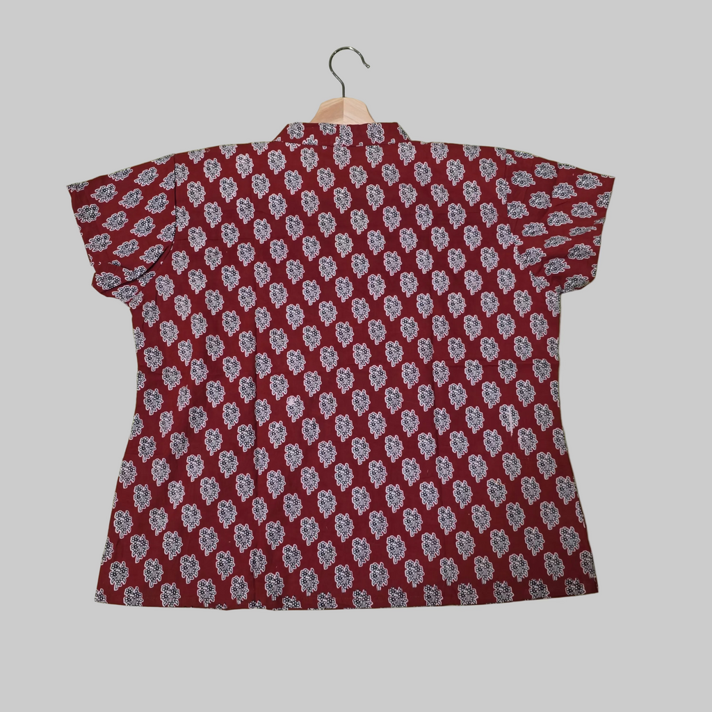 Cotton handblock short top