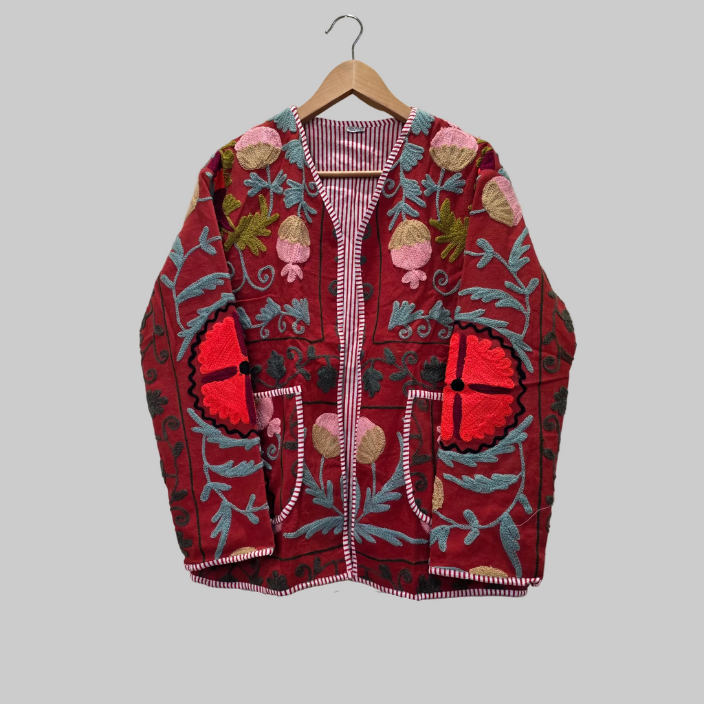 Cotton Suzani jacket,Kimono style