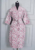 Handblock printed Bathrobe