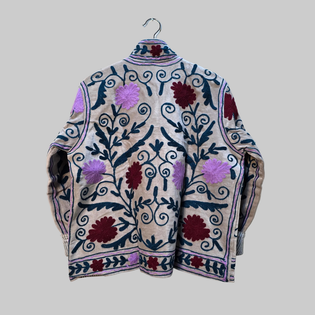 Summer Flower Velvet Suzani jacket