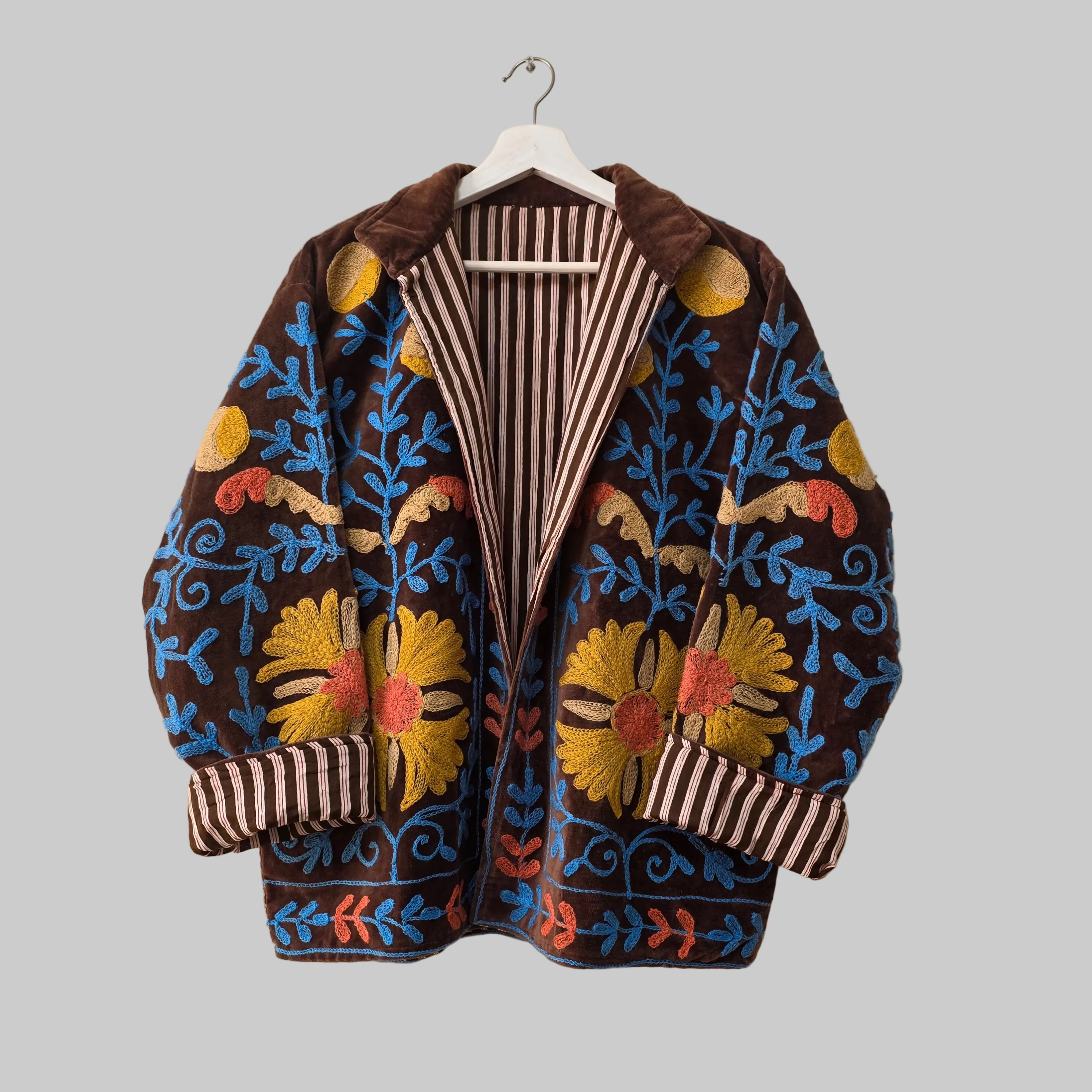 Blooming flower suzani jacket