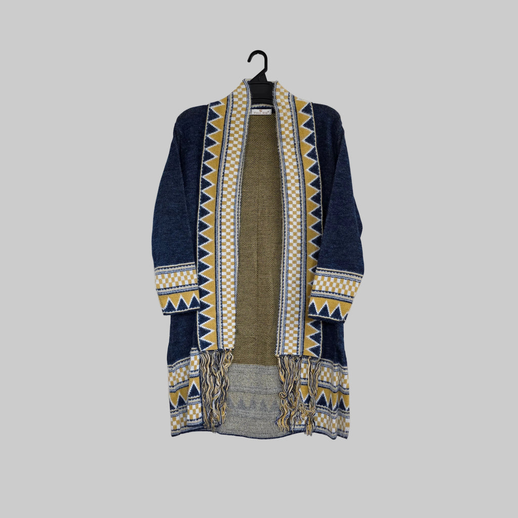 Woolen Shrug with boho style border