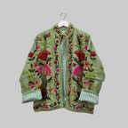 Flower Jute Suzani jacket