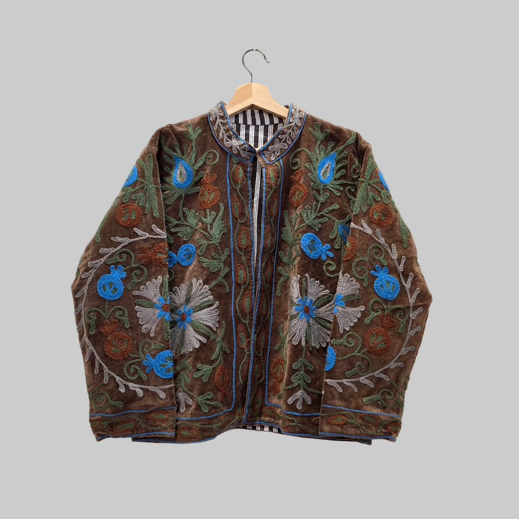 Pomegranate Velvet Suzani jacket