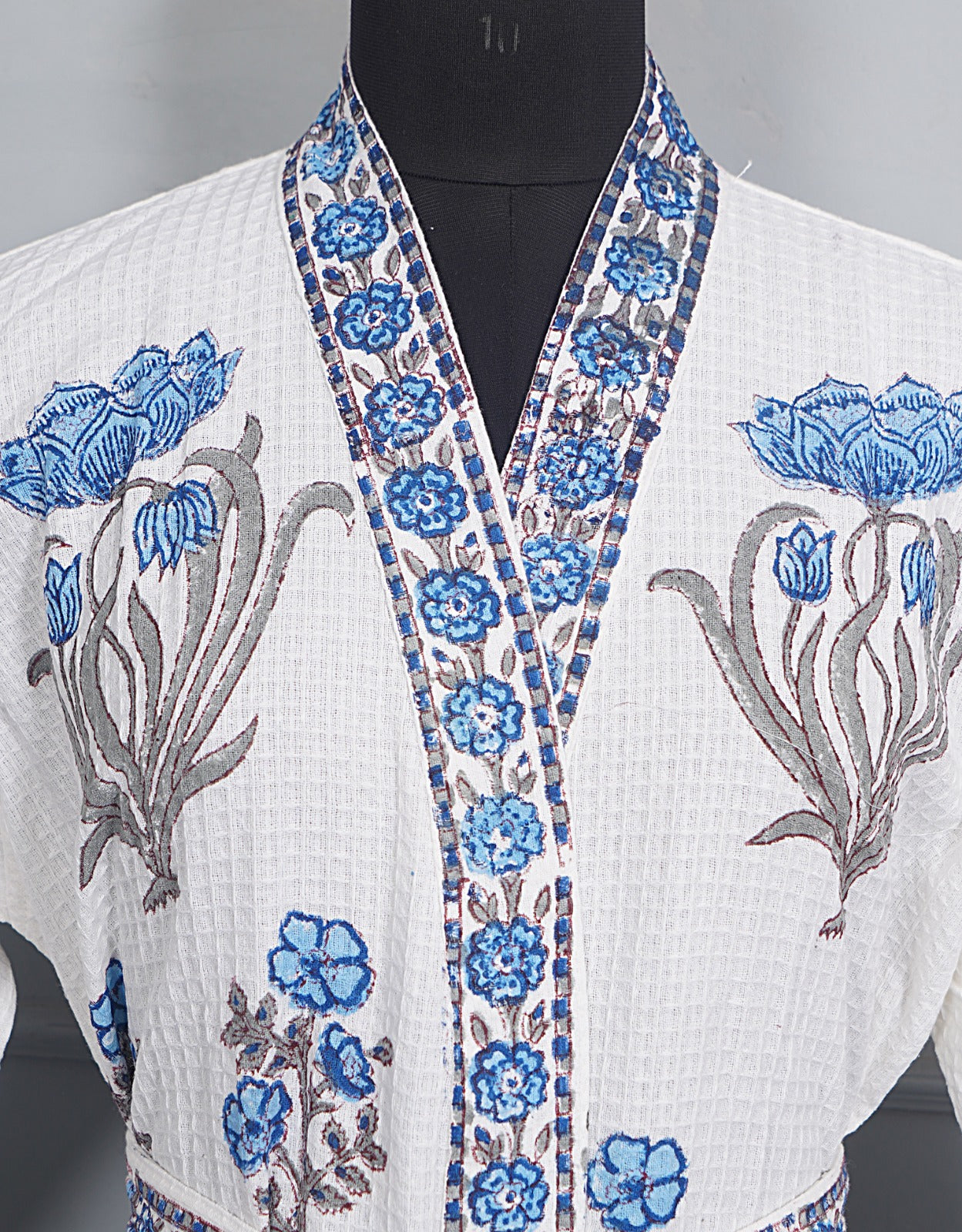 Handblock printed Bathrobe