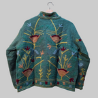 Flower Jute Suzani jacket