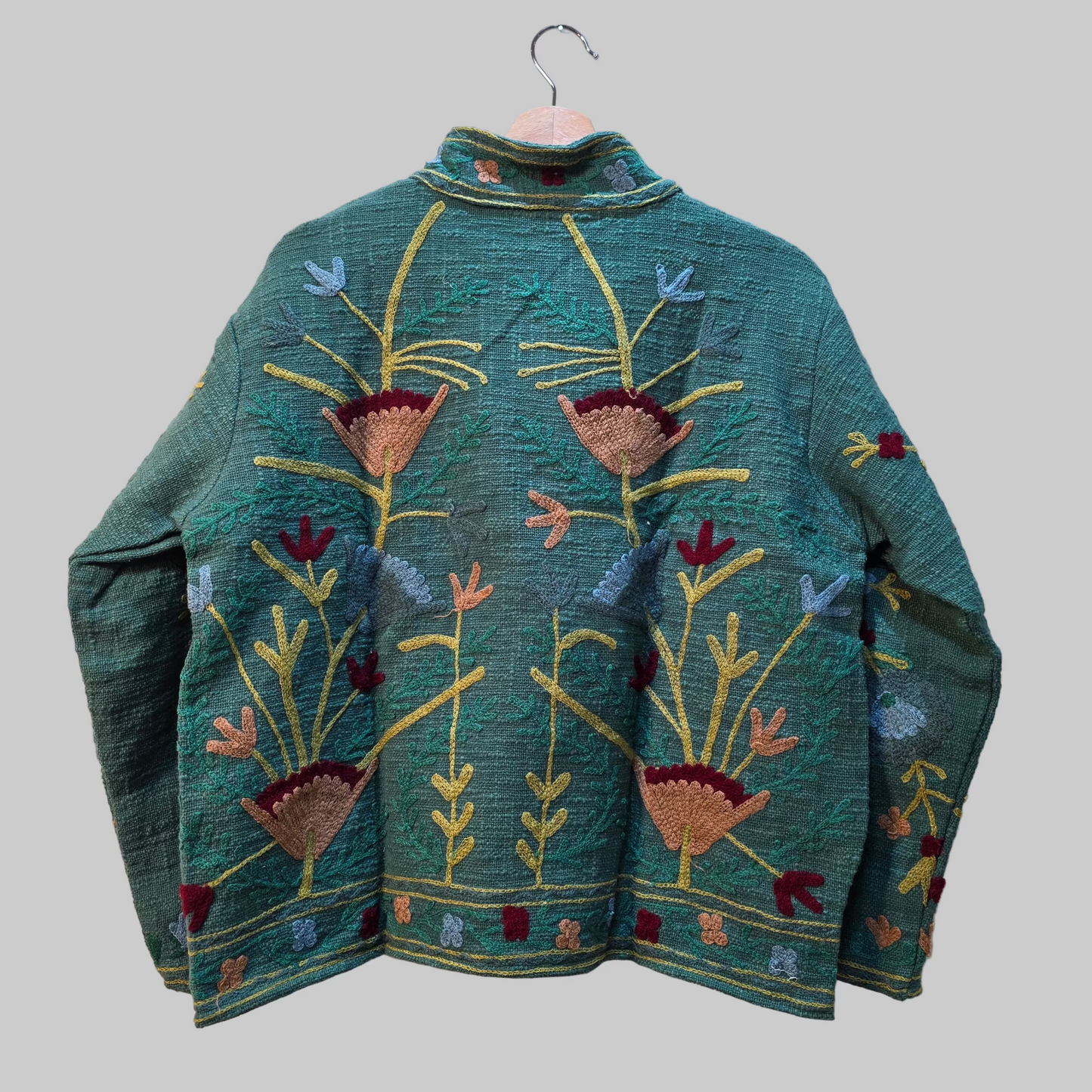 Flower Jute Suzani jacket