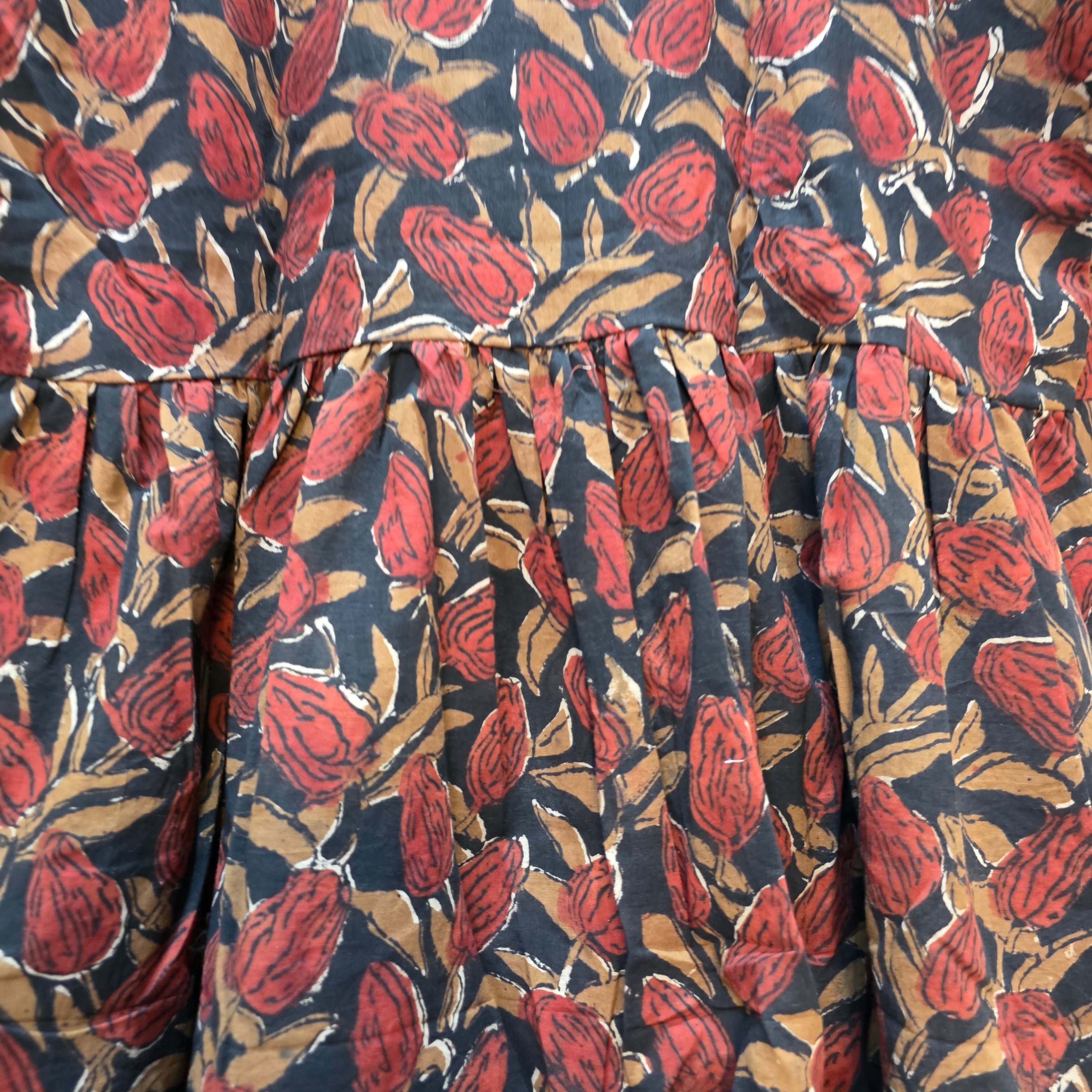 Cotton handblock(Bagru print) peplum top