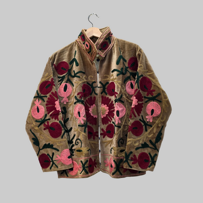 Pomegranate Velvet Suzani jacket