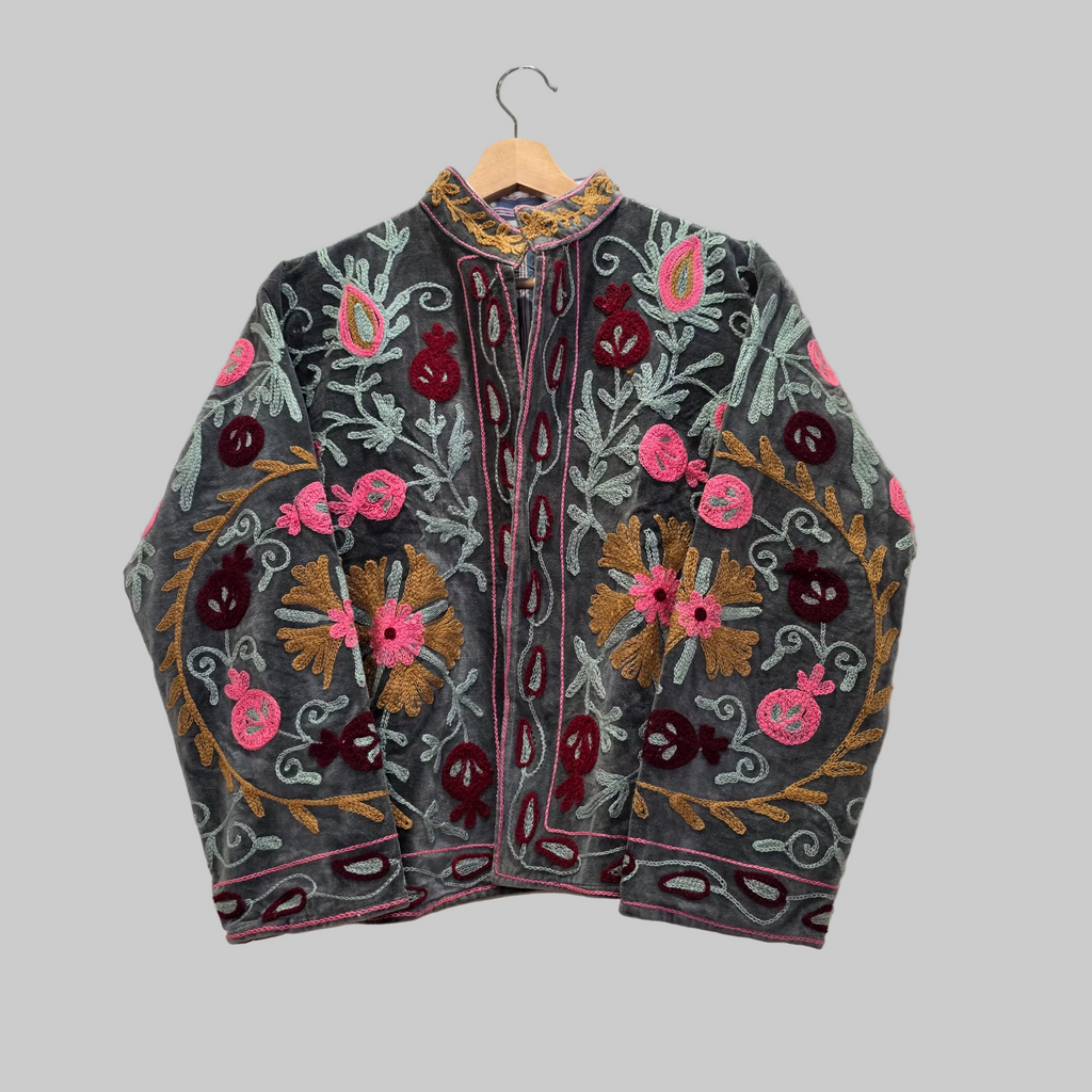 Pomegranate Velvet Suzani jacket