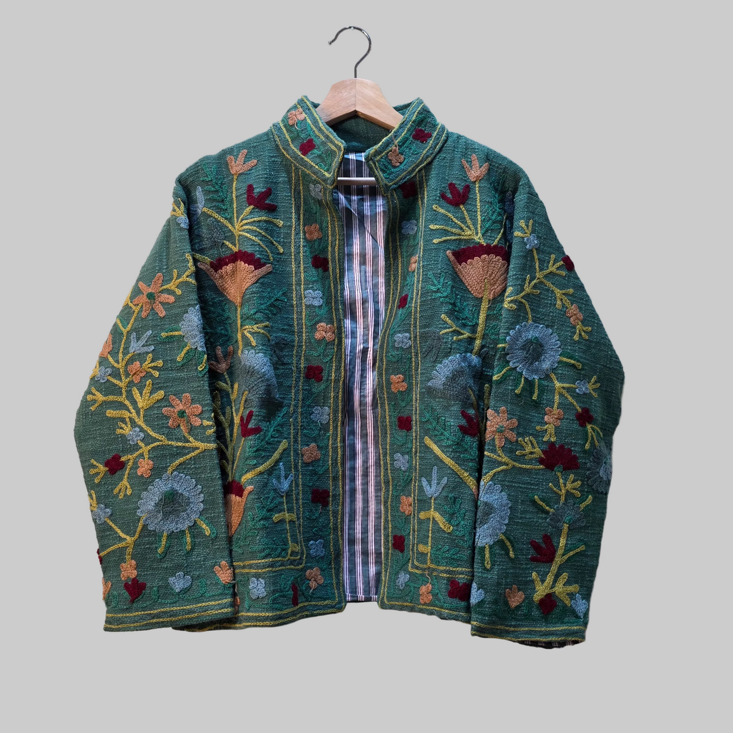 Flower Jute Suzani jacket