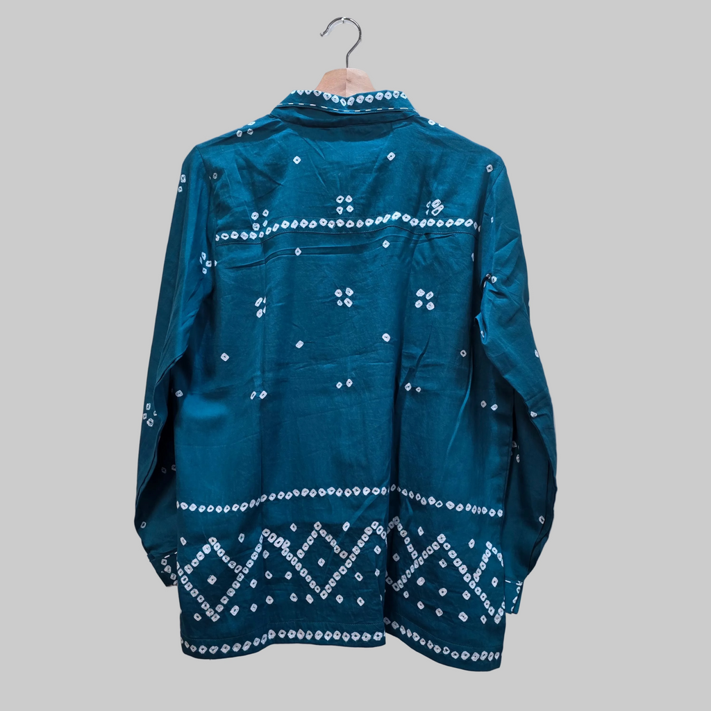 Cyan Bandhani Shirt